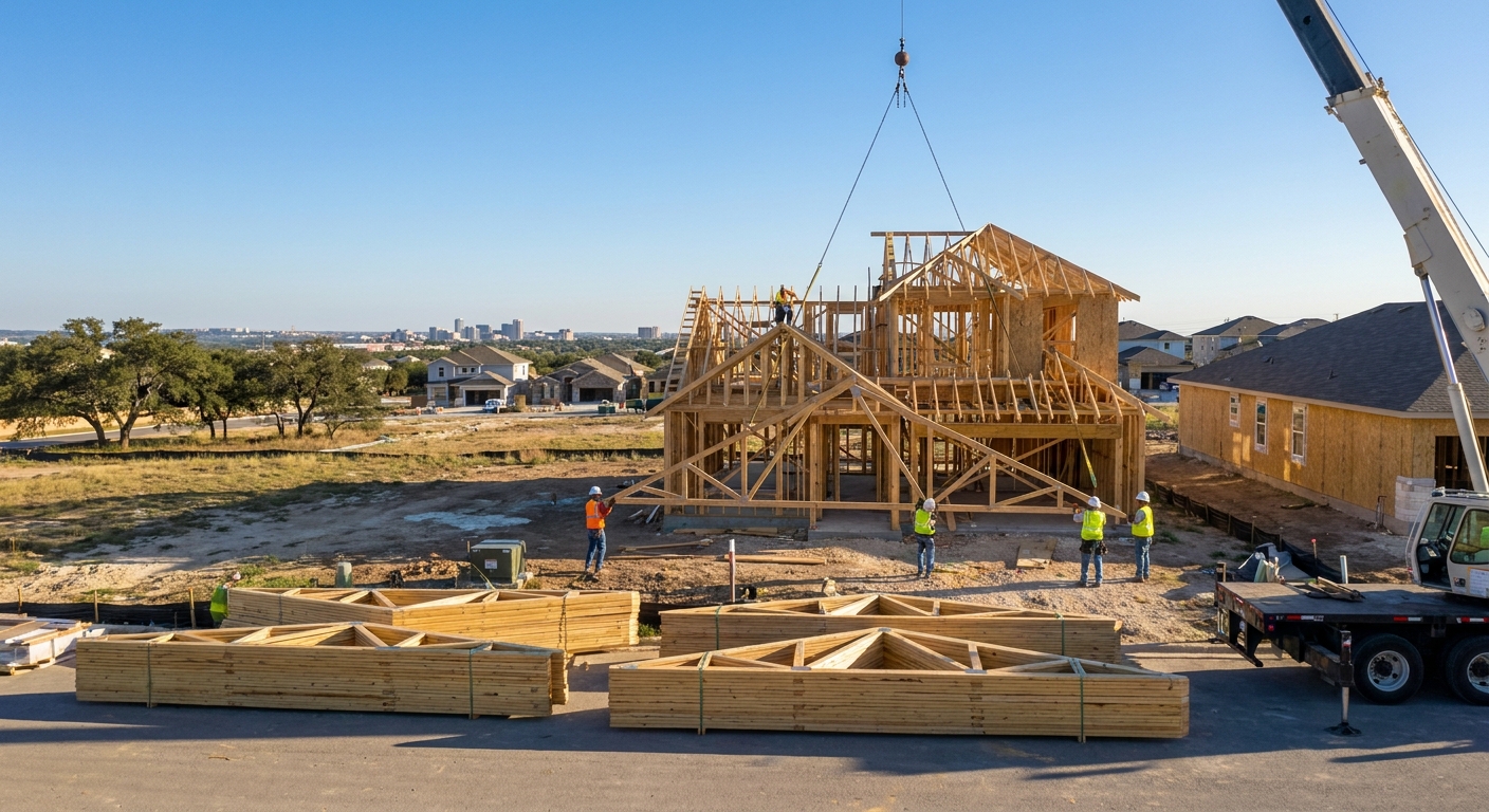 Roof trusses in San Antonio helping reduce construction delays