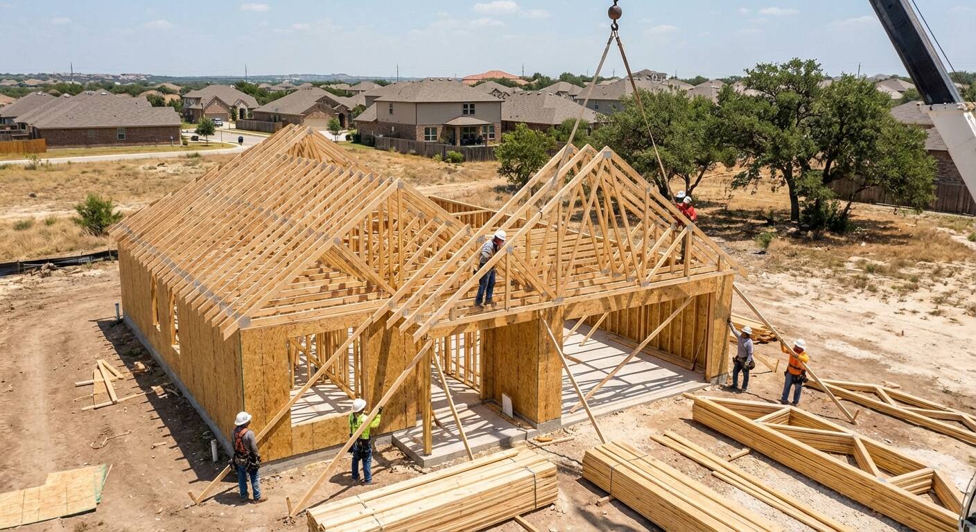 Residential Roof Truss Planning for New Construction in San Antonio