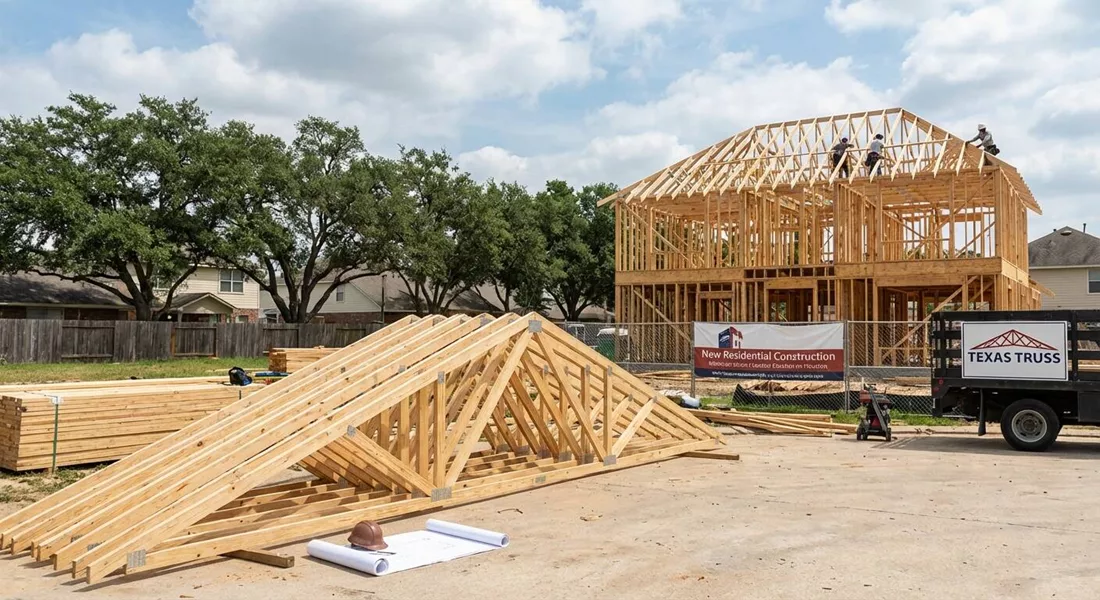 Roof Truss Design Considerations for New Home Construction in Houston