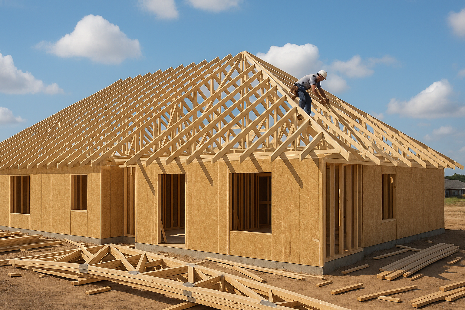 How Dallas-Fort Worth Builders Use Roof Trusses to Save Time