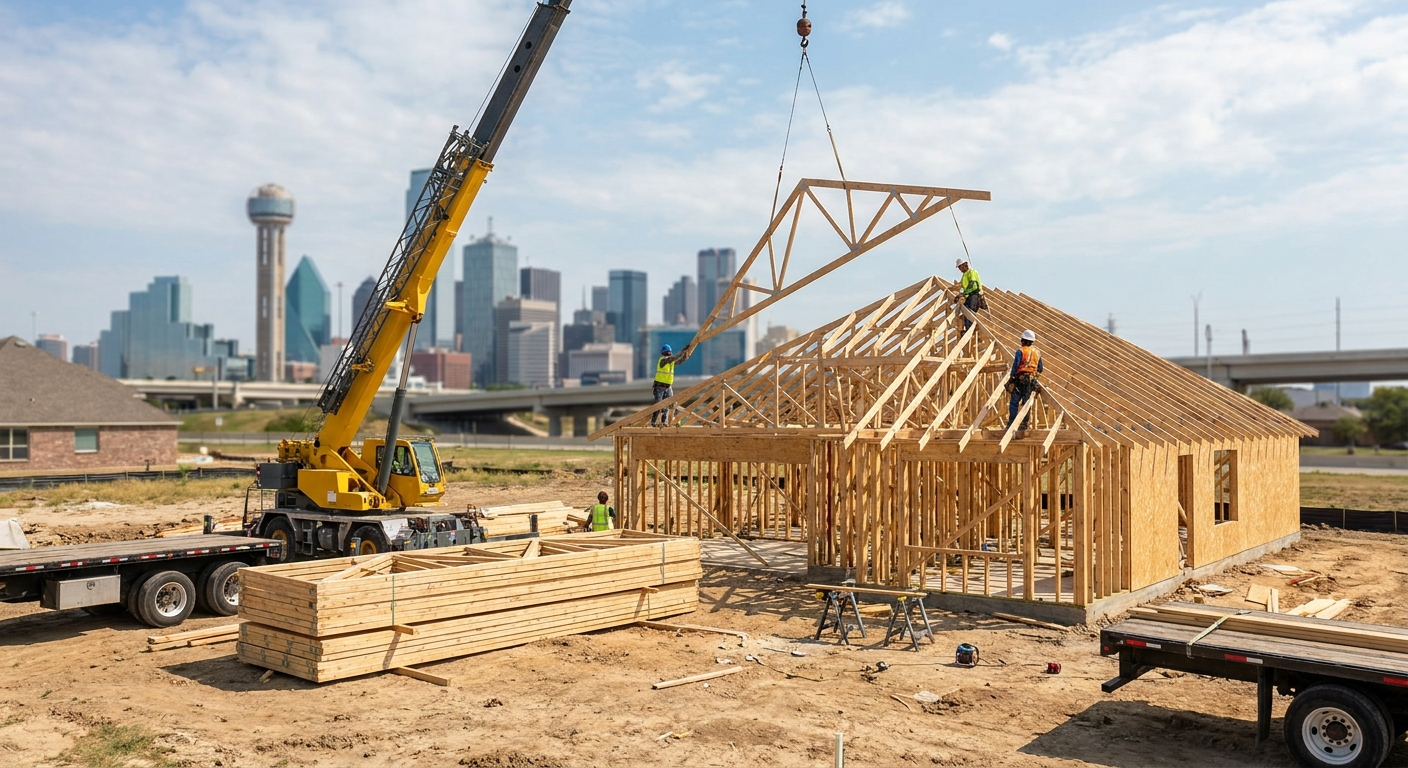 Roof trusses speeding up construction in Dallas-Fort Worth