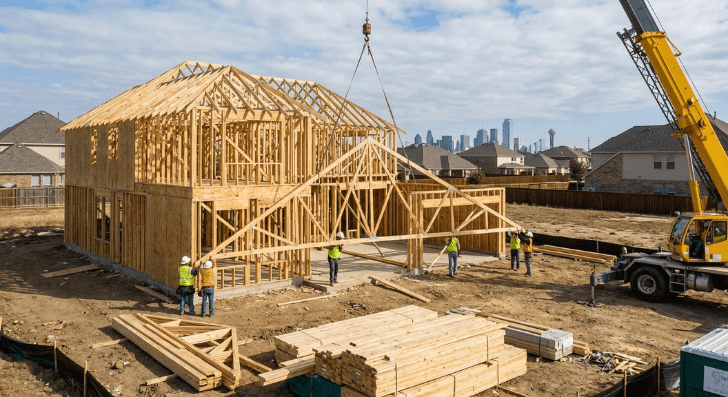 Roof truss cost and installation in Dallas-Fort Worth residential and commercial builds